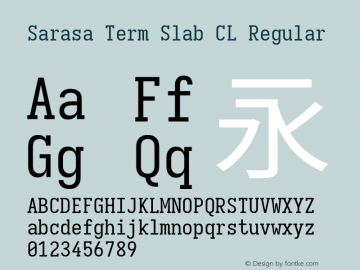 Sarasa Term Slab CL 图片样张