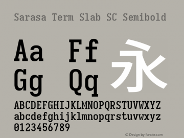 Sarasa Term Slab SC Semibold 图片样张