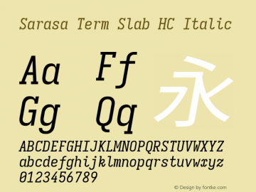 Sarasa Term Slab HC Italic 图片样张