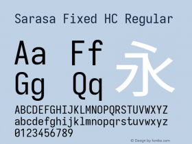 Sarasa Fixed HC  Font Sample