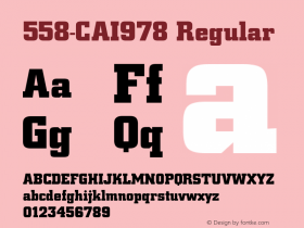 558-CAI978 Regular Version 001.005 April 14, 1994 Font Sample