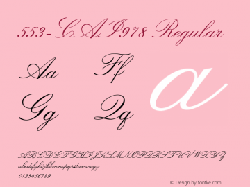 553-CAI978 Regular Version 1.00 December 21, 1998, initial release Font Sample