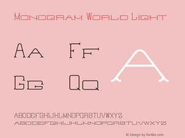 Monogram World Light Version 1.002;Fontself Maker 2.0.4 Font Sample