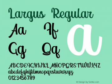 Largus Regular Version 1.000 Font Sample