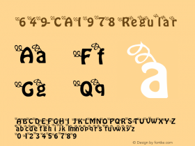 649-CAI978 Regular Version 1.00 July 6, 1932, initial release Font Sample