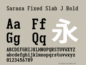 Sarasa Fixed Slab J Bold 图片样张