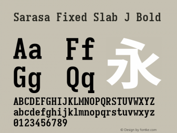 Sarasa Fixed Slab J Bold 图片样张