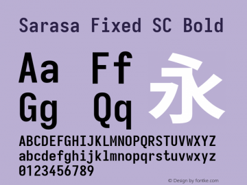 Sarasa Fixed SC Bold 图片样张