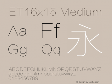 ET16x15 Version 1.50 Font Sample