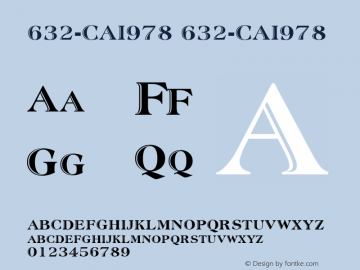 632-CAI978 632-CAI978 Version 3.0 Font Sample