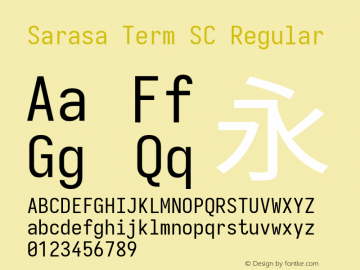 Sarasa Term SC 图片样张