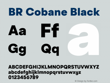 BR Cobane Black Version 1.000;hotconv 1.0.109;makeotfexe 2.5.65596 Font Sample