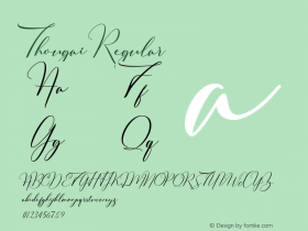 Thougai Version 1.000 Font Sample