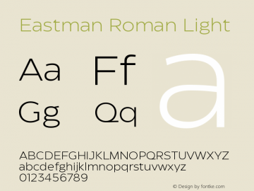 Eastman Roman Lt Version 3.001;hotconv 1.0.109;makeotfexe 2.5.65596图片样张