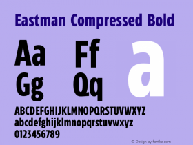 Eastman Compressed Bd Version 3.001;hotconv 1.0.109;makeotfexe 2.5.65596 Font Sample