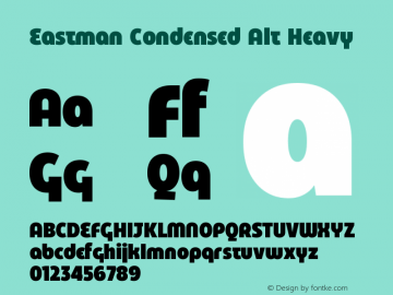 Eastman Condensed Alt Hv Version 3.001;hotconv 1.0.109;makeotfexe 2.5.65596图片样张