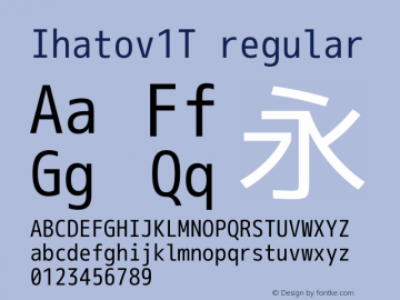 Ihatov1T Regular Version 1.063a.20210501 Font Sample