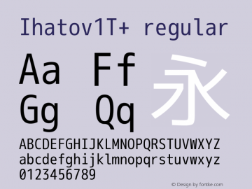Ihatov1T+ Regular Version 1.063a.20210501 Font Sample