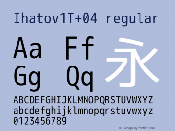 Ihatov1T+04 Regular Version 1.063a.20210501 Font Sample