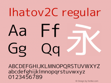 Ihatov2C Regular Version 1.063a.20210501 Font Sample