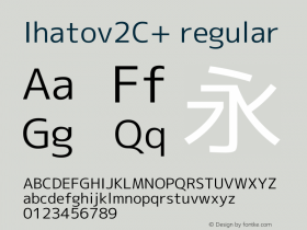 Ihatov2C+ Regular Version 1.063a.20210501 Font Sample