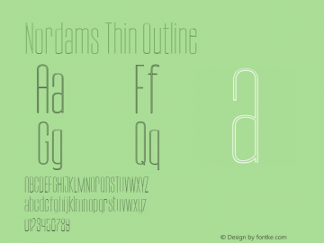 Nordams Thin Outline Version 1.000图片样张