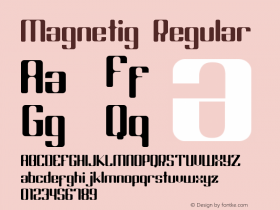 Magnetig Version 1.00;April 13, 2021;FontCreator 13.0.0.2683 64-bit Font Sample