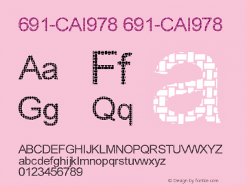 691-CAI978 691-CAI978 Version 3.0 Font Sample