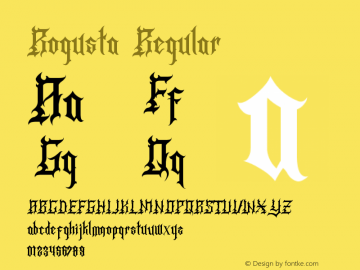 Rogusta Version 1.001;Fontself Maker 3.5.4 Font Sample