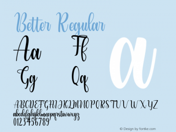 Better Version 1.003;Fontself Maker 3.5.4 Font Sample
