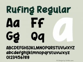 Rufing Version 1.002;Fontself Maker 3.5.4图片样张