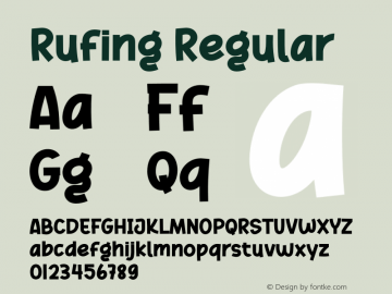 Rufing Version 1.002;Fontself Maker 3.5.4 Font Sample