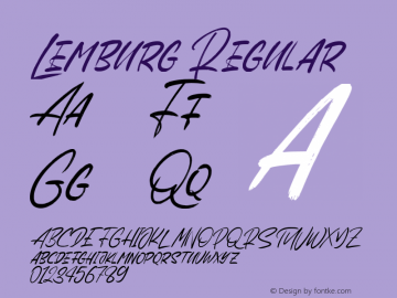 Lemburg Version 1.000 Font Sample