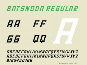 Batsnoda Version 1.00;March 12, 2021;FontCreator 11.5.0.2422 64-bit Font Sample