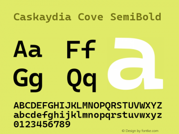 Caskaydia Cove SemiBold Version 4.300; ttfautohint (v1.8.3)图片样张