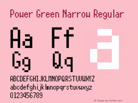 Power Green Narrow Version 1.0 Font Sample