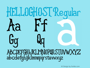 HELLOGHOST Version 1.00;September 30, 2020;FontCreator 13.0.0.2678 64-bit Font Sample