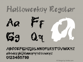 Hallowenkuy Version 1.00;October 15, 2020;FontCreator 12.0.0.2563 64-bit图片样张