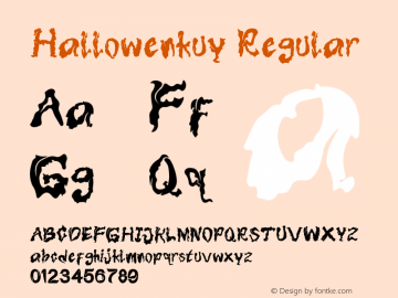 Hallowenkuy Version 1.00;October 15, 2020;FontCreator 12.0.0.2563 64-bit图片样张