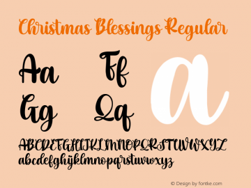 Christmas Blessings Version 1.00;October 26, 2020;FontCreator 13.0.0.2678 64-bit Font Sample