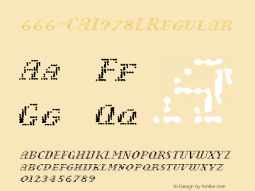 666-CAI978 Regular Version 1.00 March 1, 1999, initial release Font Sample