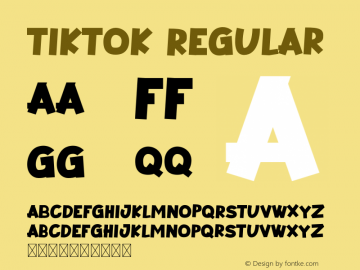 Tiktok Version 1.001;Fontself Maker 3.5.4 Font Sample