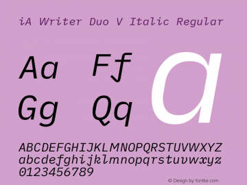 iA Writer Duo V Version 2.000 Font Sample