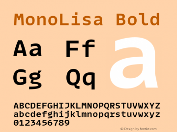 MonoLisa Bold Version 1.600 Font Sample