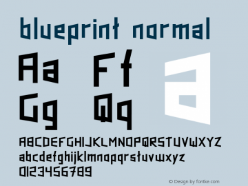 blueprint Version 1 Font Sample