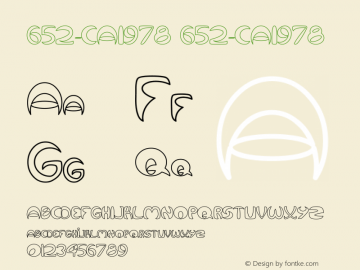 652-CAI978 652-CAI978 Version 3.0 Font Sample