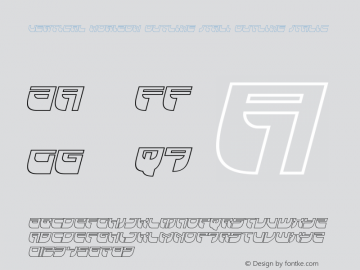 Vertical Horizon Outline Itali Version 1.0; 2021 Font Sample