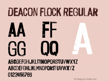Deacon Flock Version 1.00;May 5, 2021;FontCreator 11.5.0.2430 64-bit Font Sample