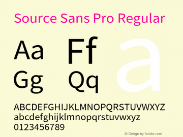 Source Sans Pro Regular Version 2.021;PS 2.000;hotconv 1.0.86;makeotf.lib2.5.63406图片样张