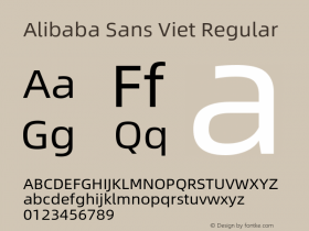 Alibaba Sans Viet Version 1.00 Font Sample